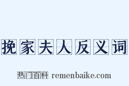 挽家夫人反义词是什么意思的图片